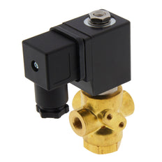 Solenoid Valve TP-DD 1/8'' 3/2 Way UN Brass FKM 0-4bar 12V DC