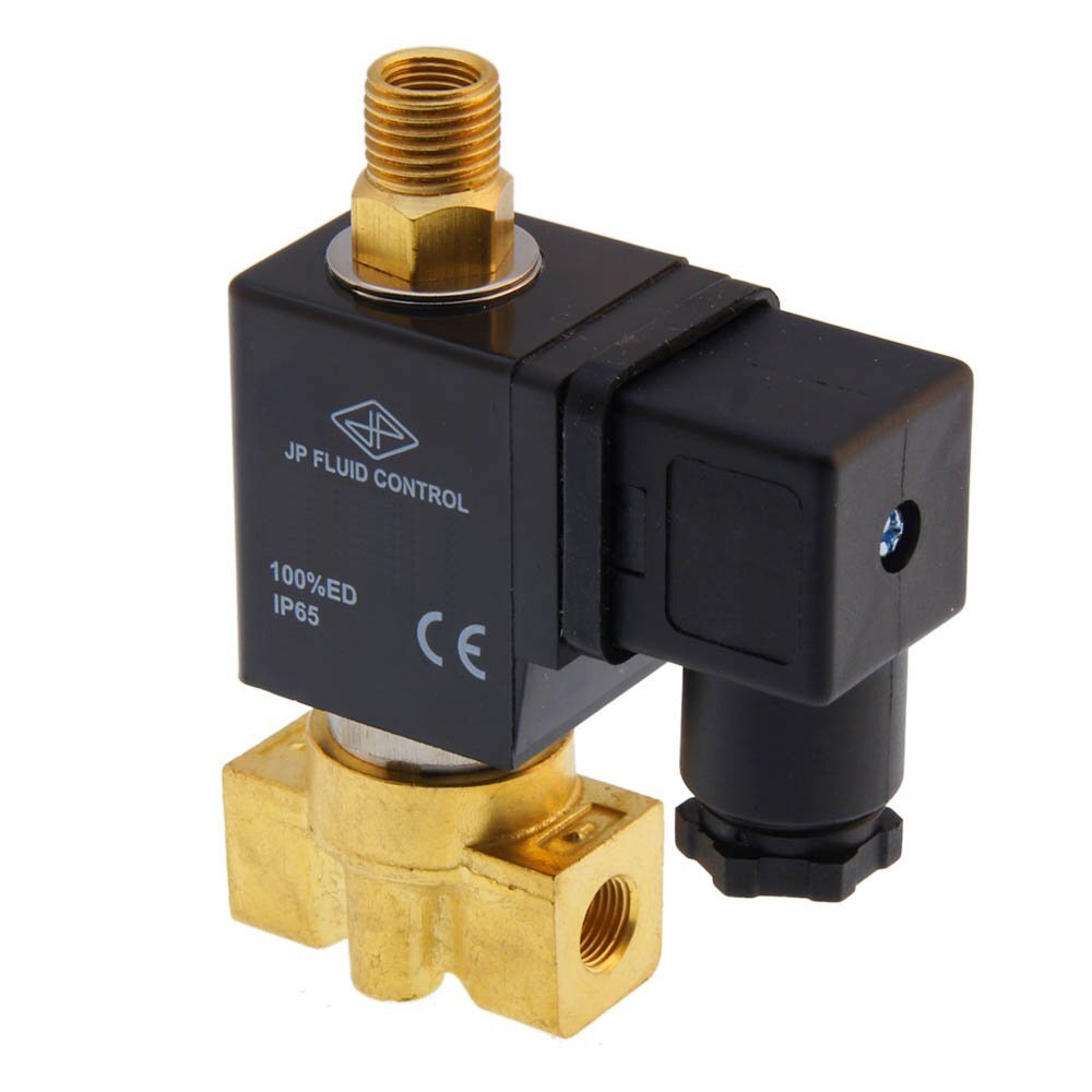 Solenoid Valve TW-DB 1/8'' 3/2 way NO brass FKM 0-6bar 120V AC