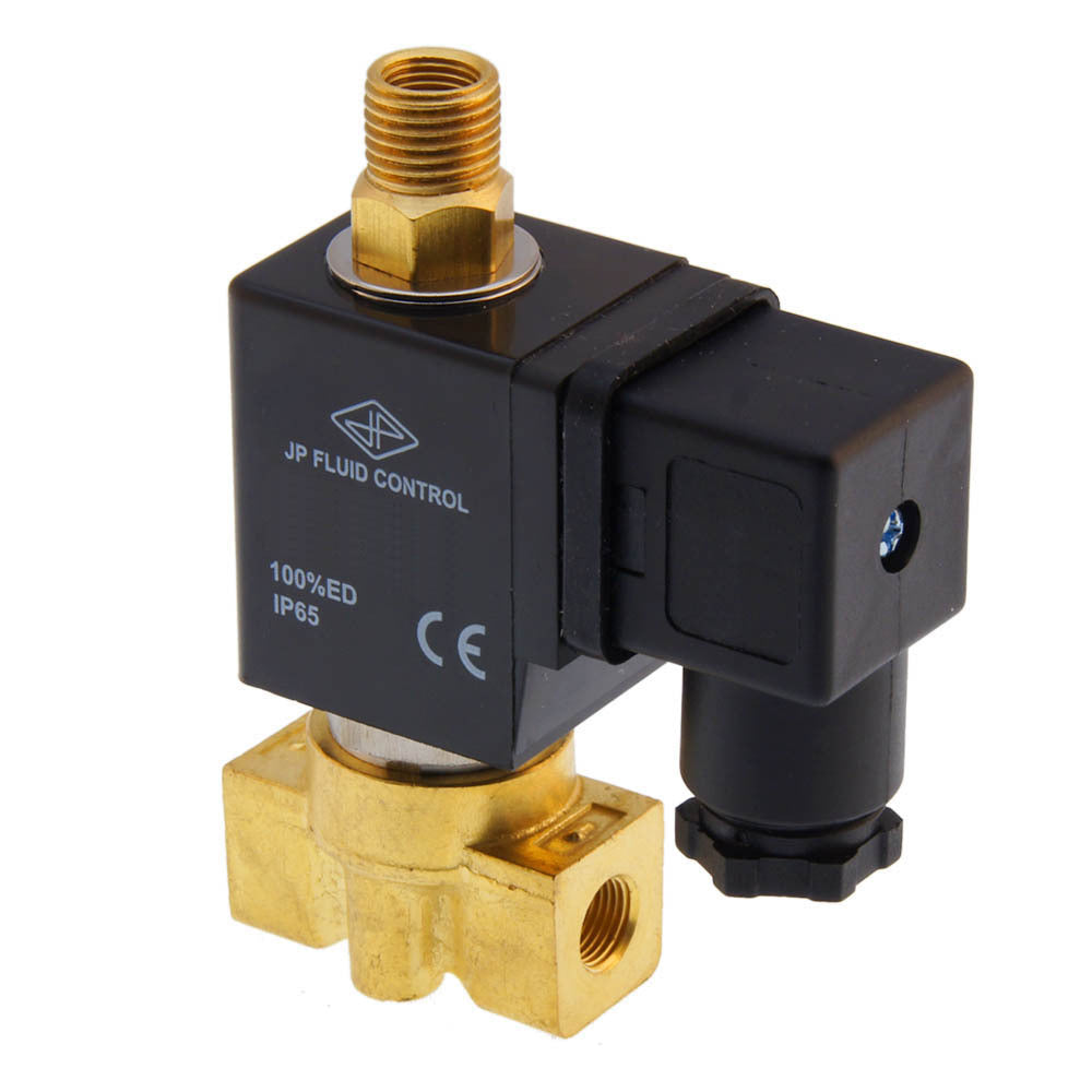 Solenoid Valve TW-DC 1/8'' 3/2 way DI brass FKM 0-12bar 24V AC