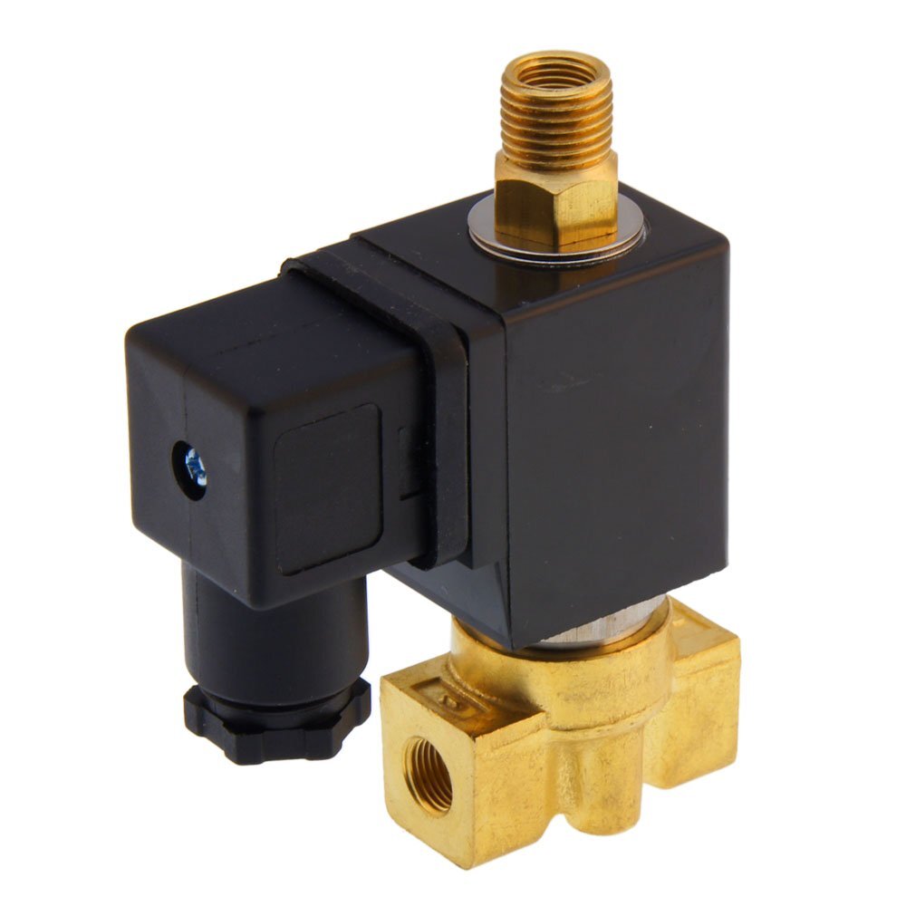 Solenoid Valve TW-DB 1/8'' 3/2 way NO brass FKM 0-6bar 120V AC