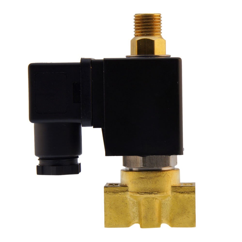 Solenoid Valve TW-DB 1/8'' 3/2 way NO brass FKM 0-3bar 12V DC