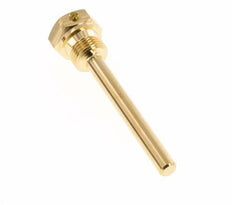 Copper Alloy G 1/2 Inch Bolt Fix Thermowell for 100mm Stem Max 160°C and 6 Bars