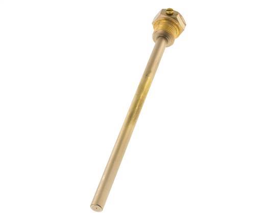 Copper Alloy G 1/2 Inch Bolt Fix Thermowell for 200mm Stem Max 160°C and 6 Bars