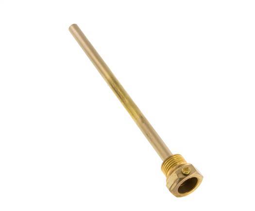 Copper Alloy G 1/2 Inch Bolt Fix Thermowell for 200mm Stem Max 160°C and 6 Bars