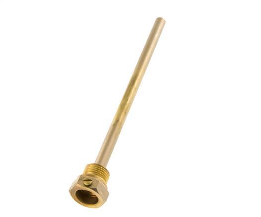 Copper Alloy G 1/2 Inch Bolt Fix Thermowell for 200mm Stem Max 160°C and 6 Bars