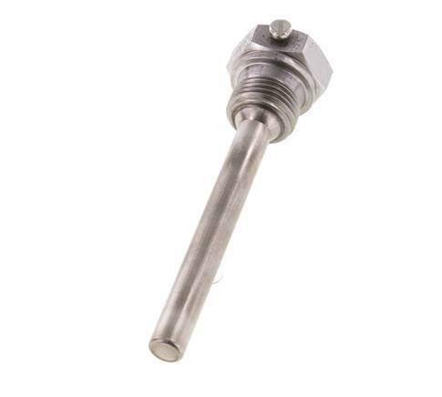 Steel St35 G 1/2 Inch Thermowell for 100mm Stem Max 600°C and 25 Bars
