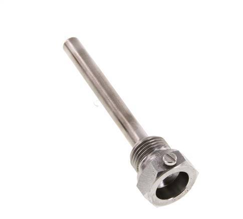 Steel St35 G 1/2 Inch Thermowell for 100mm Stem Max 600°C and 25 Bars