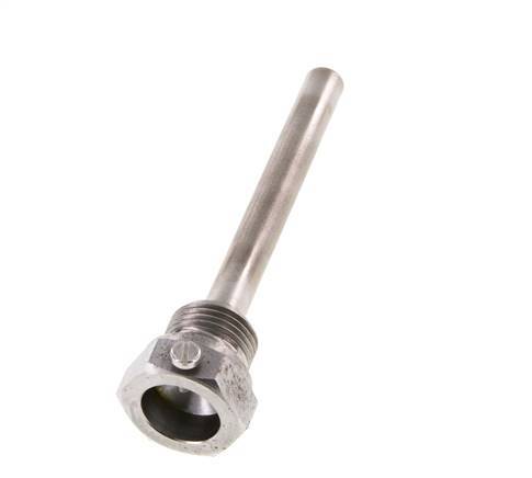 Steel St35 G 1/2 Inch Thermowell for 100mm Stem Max 600°C and 25 Bars