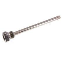 Steel St35 G 1/2 Inch Thermowell for 160mm Stem Max 600°C and 25 Bars