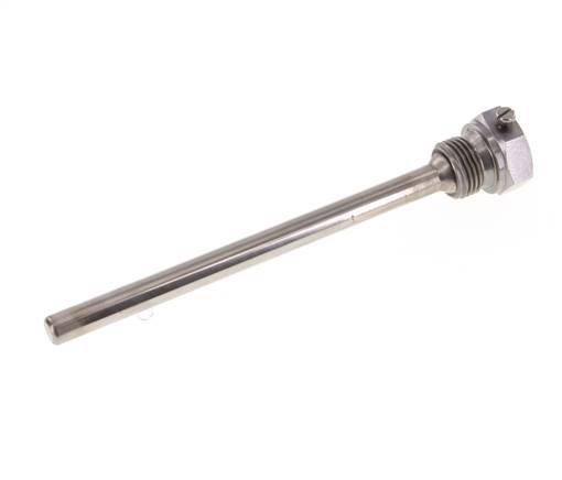 Steel St35 G 1/2 Inch Thermowell for 160mm Stem Max 600°C and 25 Bars