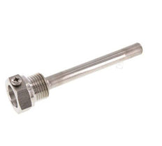 Stainless Steel G 1/2 Inch Bolt Fix Thermowell for 100mm Stem Max 600°C and 25 Bars
