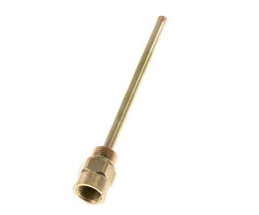 Copper Alloy G 1/2 Inch Thermowell for 200mm Stem Max 160°C and 6 Bars