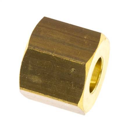 M10x1 x 6mm Brass Union nut for Compression fitting [10 Pieces]