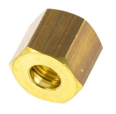 M10x1 x 6mm Brass Union nut for Compression fitting [10 Pieces]
