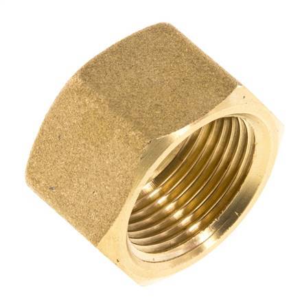 M22x1.5 x 16mm Brass Union nut for Compression fitting [2 Pieces]