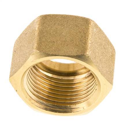 M22x1.5 x 16mm Brass Union nut for Compression fitting [2 Pieces]