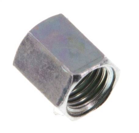 M8x1 x 4LL Zinc plated Steel Union nut for Cutting ring [20 Pieces]