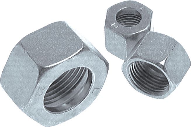 M10x1 x 5LL Zinc plated Steel Union nut for Cutting ring [10 Pieces]