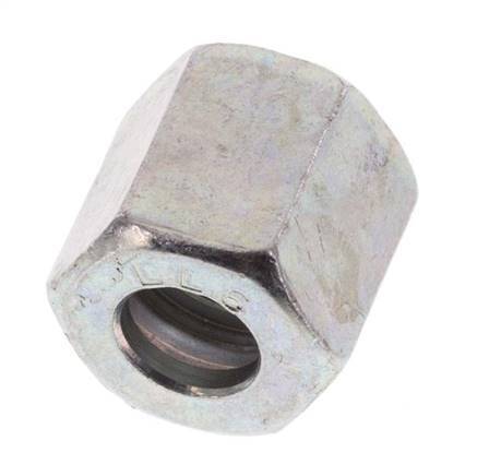 M10x1 x 6LL Zinc plated Steel Union nut for Cutting ring [20 Pieces]