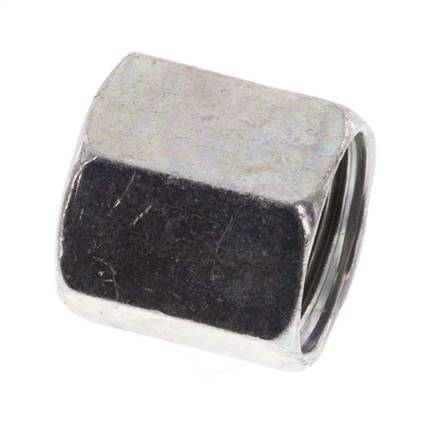 M10x1 x 6LL Zinc plated Steel Union nut for Cutting ring [20 Pieces]