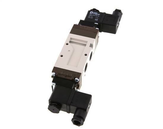 5/3 G3/8'' Center Closed Solenoid Valve 230V AC 2-10bar/28-140psi YPC