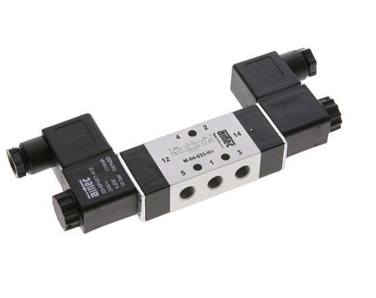 5/3 G1/8'' Exhaust Center Solenoid Valve 230V AC 3-10bar/42-140psi Airtec