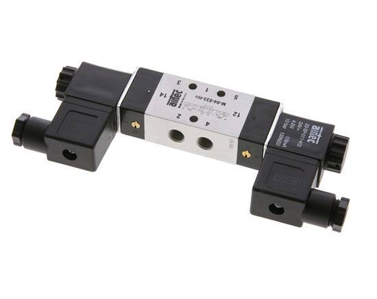 5/3 G1/8'' Exhaust Center Solenoid Valve 230V AC 3-10bar/42-140psi Airtec