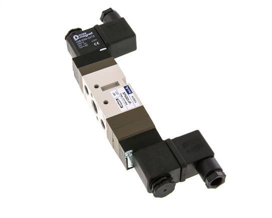 5/3 G1/4'' (G1/8'') Center Closed Solenoid Valve 12V DC 2-10bar/28-140psi YPC