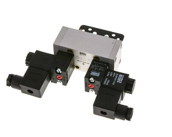 5/3 ISO 5599-1 Center Closed Solenoid Valve 230V AC 3-10bar/42-140psi Airtec