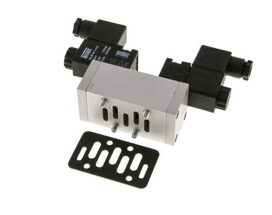 5/3 ISO 5599-1 Center Closed Solenoid Valve 230V AC 3-10bar/42-140psi Airtec