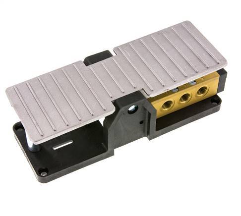 closed pedal position schwarz 5/3 G1/4'' Center Closed Foot Pedal Valve Detent 2.5-10bar/35.0-140psi