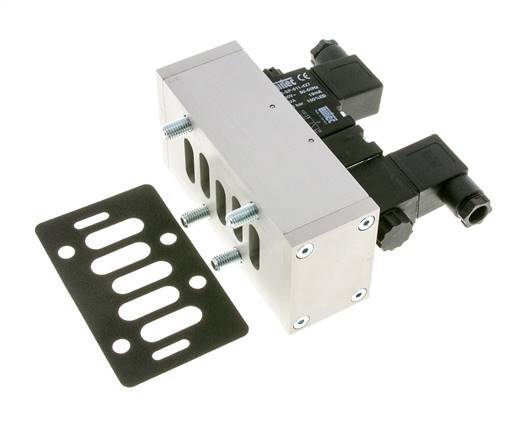 5/3 ISO 5599-3 Center Closed Solenoid Valve 24V AC 3-10bar/42-140psi Airtec