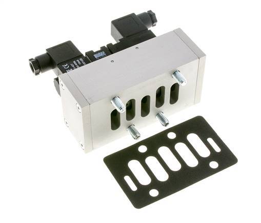 5/3 ISO 5599-3 Center Closed Solenoid Valve 24V AC 3-10bar/42-140psi Airtec