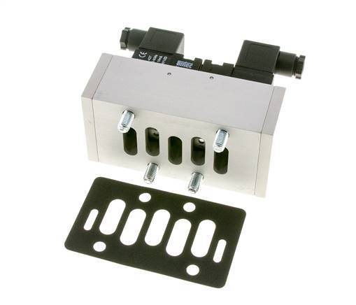 5/3 ISO 5599-3 Center Closed Solenoid Valve 24V AC 3-10bar/42-140psi Airtec