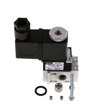 3/2 G1/8'' M5 (M5) NO Solenoid Valve 24V AC 0-8bar/0-112psi YPC