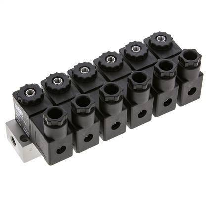 6x3/2 G1/8'' NC Solenoid Valve 24V DC -0.95-10bar/-13.2-140psi Airtec