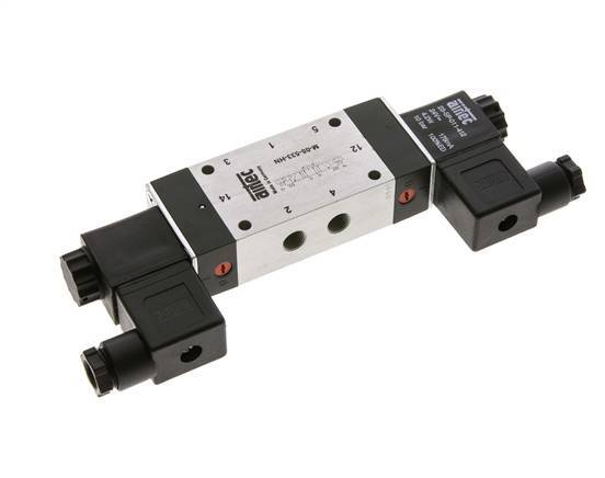 5/3 G1/8'' Exhaust Center Solenoid Valve 24V AC 3-8bar/42-112psi Airtec