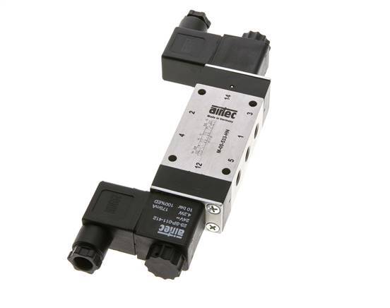 5/3 G1/8'' Exhaust Center Solenoid Valve 24V AC 3-8bar/42-112psi Airtec
