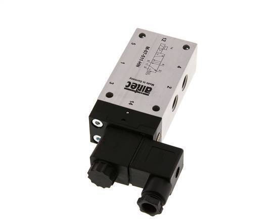 5/2 G1/4'' Solenoid Valve 12V DC 2.5-10bar/35.0-140psi Airtec
