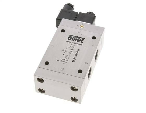 3/2 G1/2'' NC Solenoid Valve 12V DC 1-10bar/14-140psi Airtec