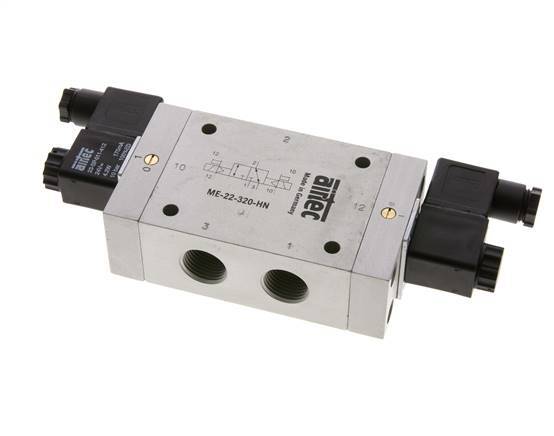 3/2 G1/2'' (G1/8'') Bistable Solenoid Valve External Pilot 24V AC 0-10bar/0-140psi Airtec