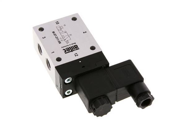 3/2 G1/4'' NO Solenoid Valve 12V DC 2.5-10bar/35.0-140psi Airtec
