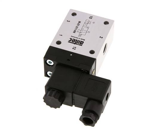 3/2 G1/4'' NO Solenoid Valve 12V DC 2.5-10bar/35.0-140psi Airtec