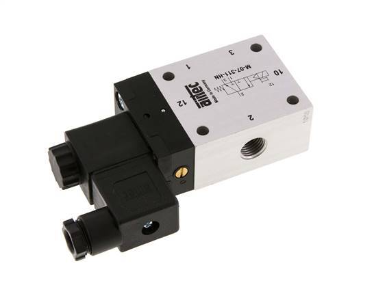 3/2 G1/4'' NO Solenoid Valve 12V DC 2.5-10bar/35.0-140psi Airtec