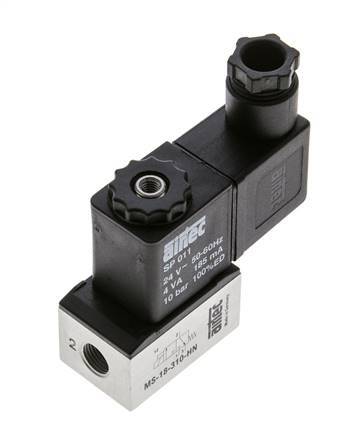 1x3/2 G1/8'' NC Solenoid Valve 24V AC -0.95-10bar/-13.2-140psi Airtec