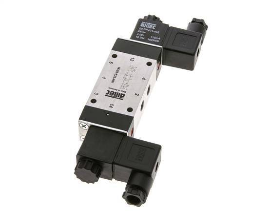 5/3 G1/8'' Exhaust Center Solenoid Valve 115V AC 3-8bar/42-112psi Airtec