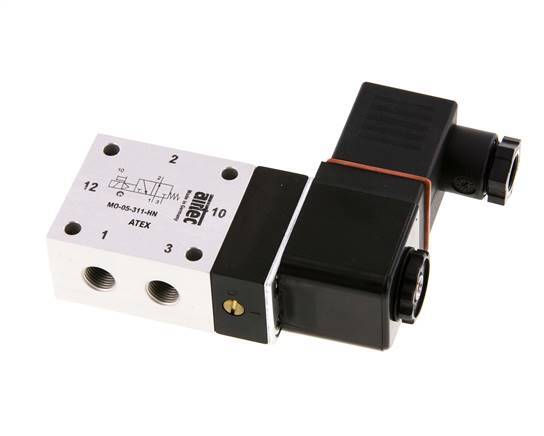 3/2 G1/8'' NO Solenoid Valve 24V DC ATEX 3-10bar/42-140psi Airtec