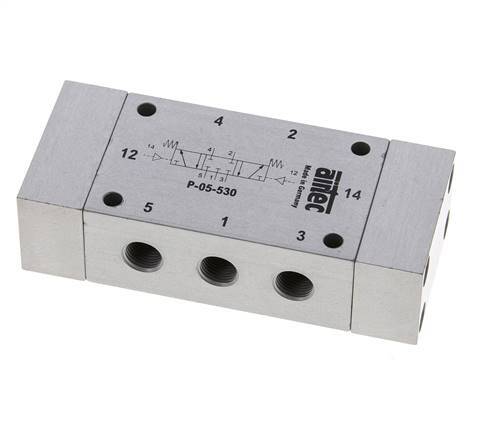 5/3 G1/8'' Center Closed Air Pilot Valve 0-8bar/0-112psi Airtec