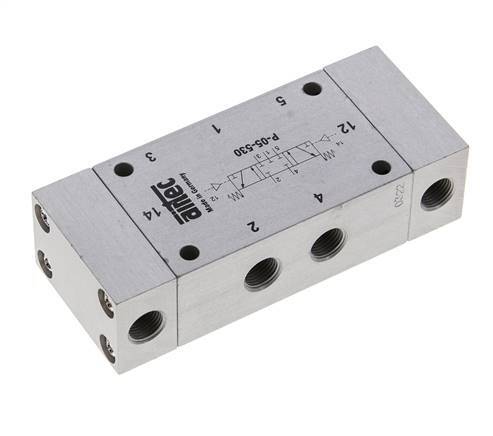 5/3 G1/8'' Center Closed Air Pilot Valve 0-8bar/0-112psi Airtec