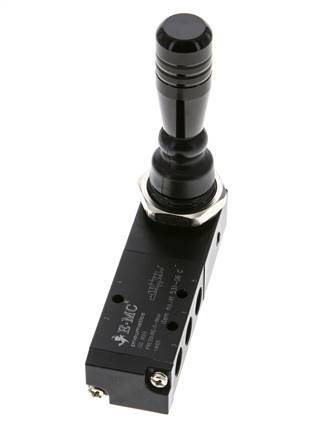 5/3 G1/8'' Center Closed Hand Lever Valve Detent 0-8bar/0-112psi E.MC